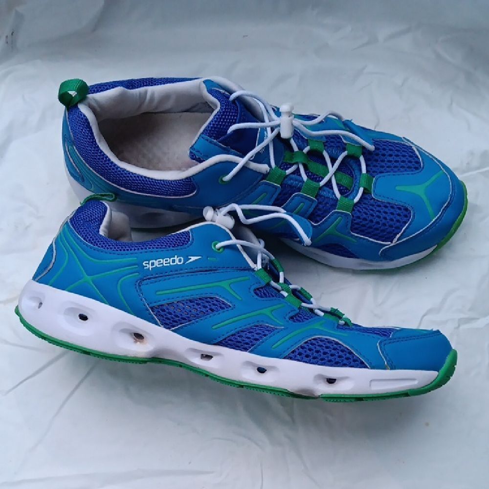 Speedo Blue and Green Athletic Sneakers Women 9